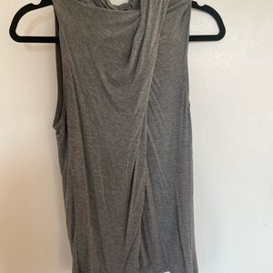 Gray Sleeveless Drape Top